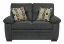 Fairbairn - Upholstered Loveseat - Charcoal-Washburn's Home Furnishings