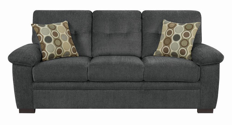 Fairbairn - Upholstered Sofa - Charcoal-Washburn's Home Furnishings