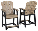 Fairen Trail - Black/driftwood - Barstool (2/cn)-Washburn's Home Furnishings