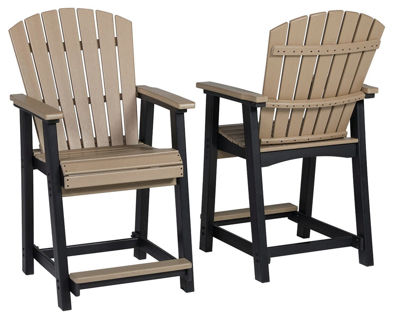 Fairen Trail - Black/driftwood - Barstool (2/cn)-Washburn's Home Furnishings