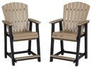 Fairen Trail - Black/driftwood - Barstool (2/cn)-Washburn's Home Furnishings