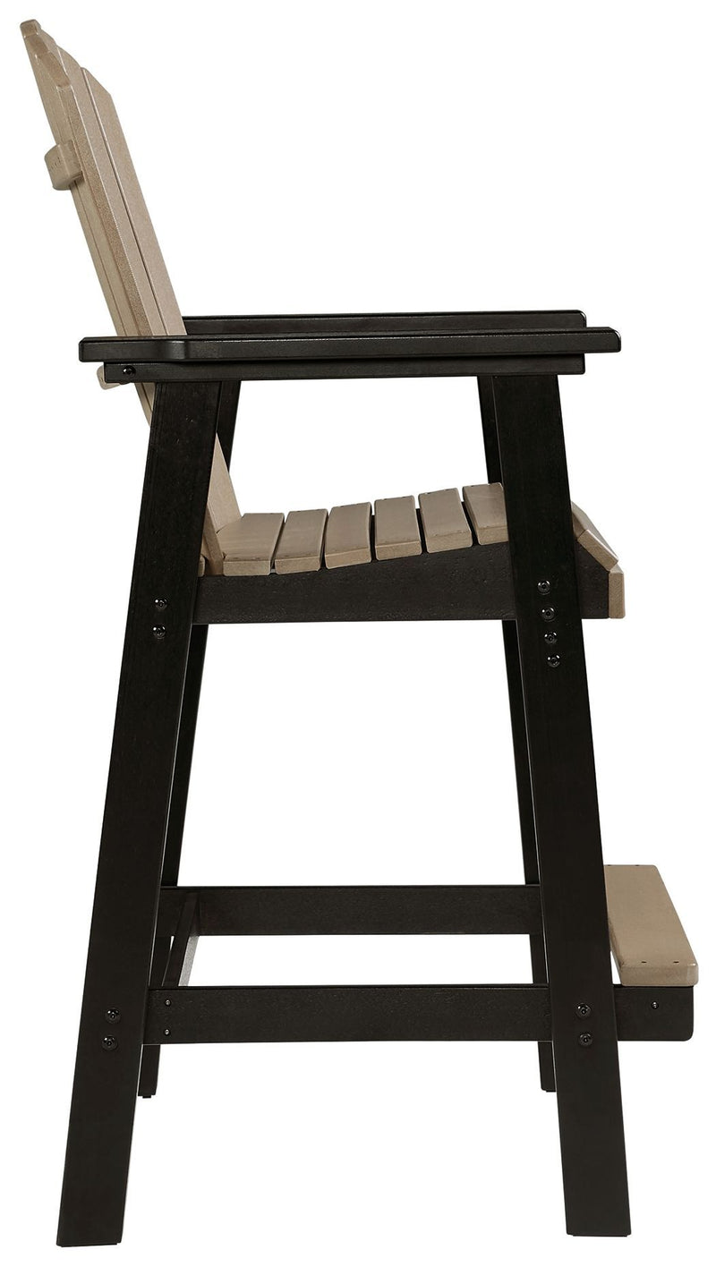 Fairen Trail - Black/driftwood - Tall Barstool (2/cn)-Washburn's Home Furnishings