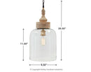 Faiz - Transparent - Glass Pendant Light (1/cn)-Washburn's Home Furnishings