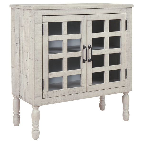 Falkgate - Whitewash - Accent Cabinet-Washburn's Home Furnishings