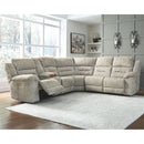 Family Den - Pewter - Left Arm Facing Loveseat 3 Pc Sectional-Washburn's Home Furnishings