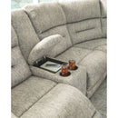 Family Den - Pewter - Right Arm Facing Loveseat 3 Pc Sectional-Washburn's Home Furnishings