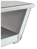 Fanmory - Silver Finish - Rectangular Cocktail Table-Washburn's Home Furnishings