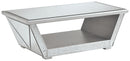 Fanmory - Silver Finish - Rectangular Cocktail Table-Washburn's Home Furnishings