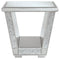 Fanmory - Silver Finish - Square End Table-Washburn's Home Furnishings