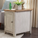 Farmhouse Reimagined - Door Chair Side Table w/ Charging Station-Washburn's Home Furnishings