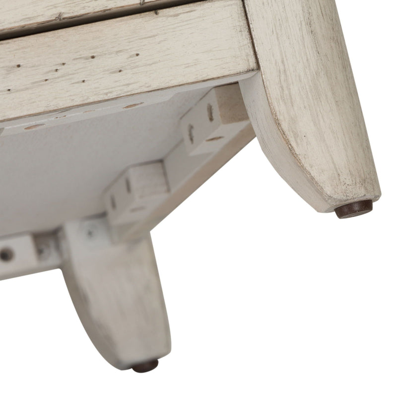 Farmhouse Reimagined - Door Chair Side Table w/ Charging Station-Washburn's Home Furnishings