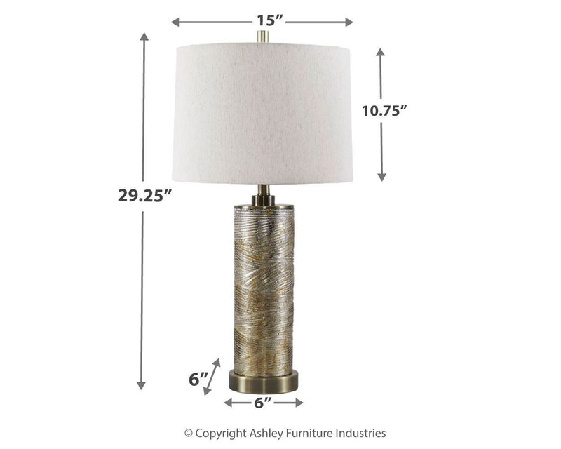 Farrar - Beige - Glass Table Lamp (1/cn)-Washburn's Home Furnishings