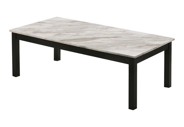 Faux Marble 3-piece Occasional Table Set - White And Black-Washburn's Home Furnishings