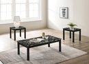 Faux Marble Rectangle 3-piece Occasional Table Set - Black-Washburn's Home Furnishings