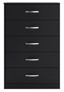 Finch - Black - Five Drawer Chest - 46" Height-Washburn's Home Furnishings