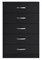 Finch - Black - Five Drawer Chest - 46" Height-Washburn's Home Furnishings