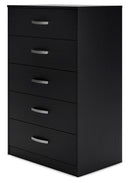 Finch - Black - Five Drawer Chest - 46" Height-Washburn's Home Furnishings