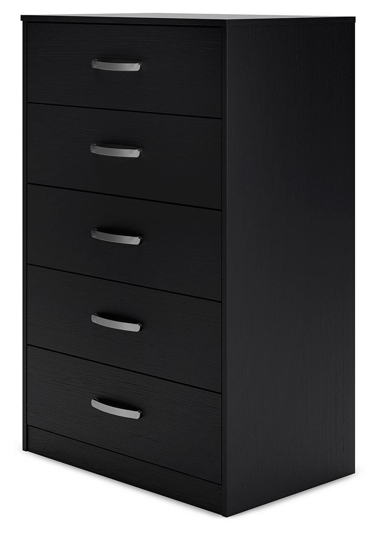 Finch - Black - Five Drawer Chest - 46" Height-Washburn's Home Furnishings