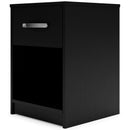 Finch - Black - One Drawer Night Stand - 23" Height-Washburn's Home Furnishings