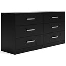 Finch - Black - Six Drawer Dresser - 29'' Height-Washburn's Home Furnishings