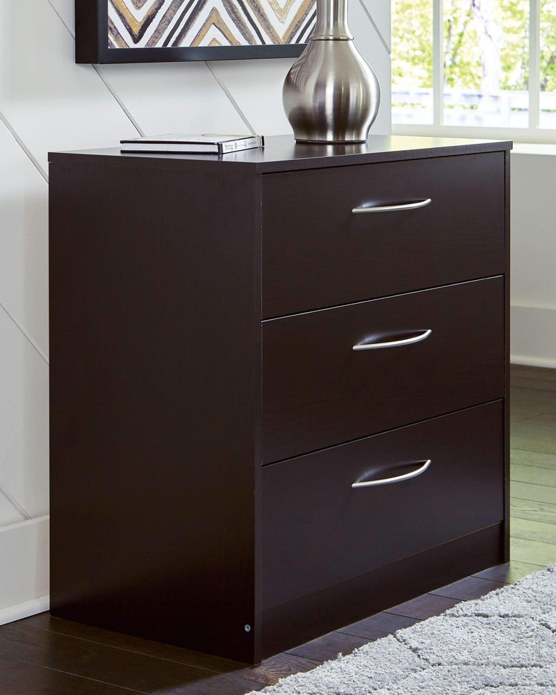 Finch - Black - Three Drawer Chest-Washburn's Home Furnishings