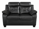 Finley - Tufted Upholstered Loveseat - Black-Washburn's Home Furnishings