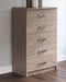 Flannia - Gray - Five Drawer Chest-Washburn's Home Furnishings