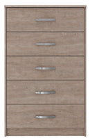 Flannia - Gray - Five Drawer Chest-Washburn's Home Furnishings