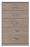 Flannia - Gray - Five Drawer Chest-Washburn's Home Furnishings