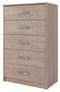 Flannia - Gray - Five Drawer Chest-Washburn's Home Furnishings