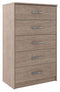 Flannia - Gray - Five Drawer Chest-Washburn's Home Furnishings