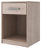 Flannia - Gray - One Drawer Night Stand-Washburn's Home Furnishings