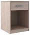 Flannia - Gray - One Drawer Night Stand-Washburn's Home Furnishings