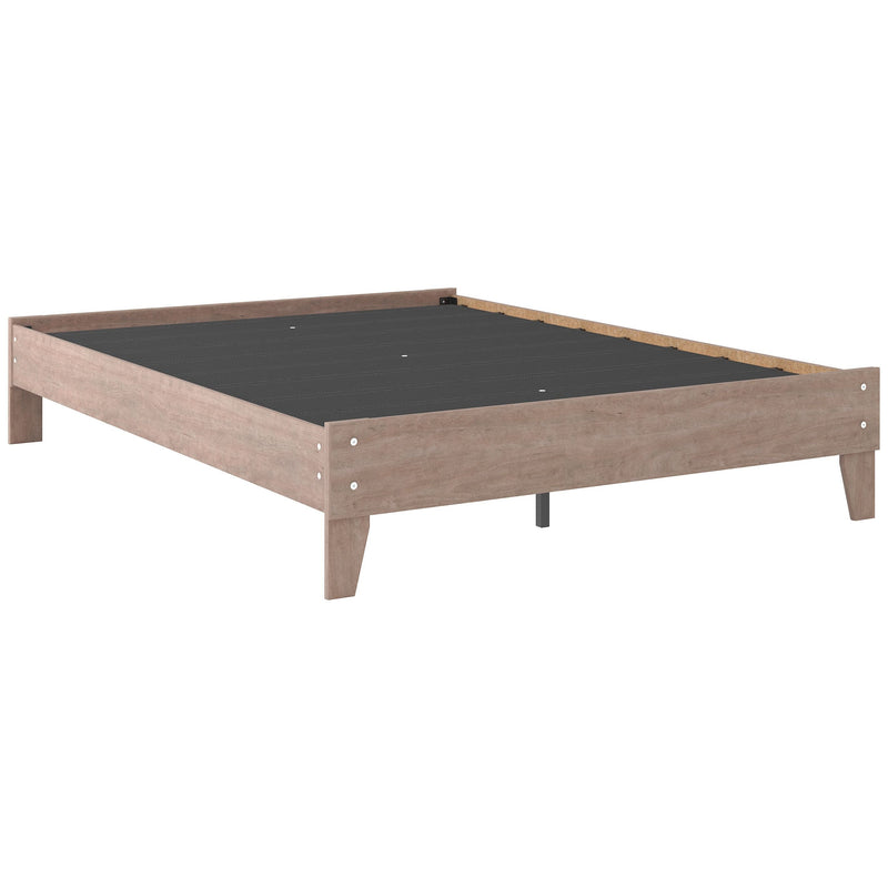 Flannia - Gray - Queen Panel Platform Bed-Washburn's Home Furnishings