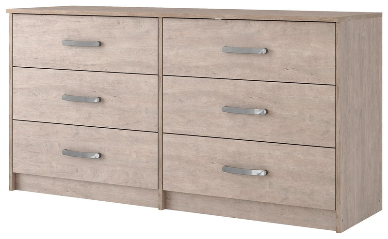 Flannia - Gray - Six Drawer Dresser-Washburn's Home Furnishings