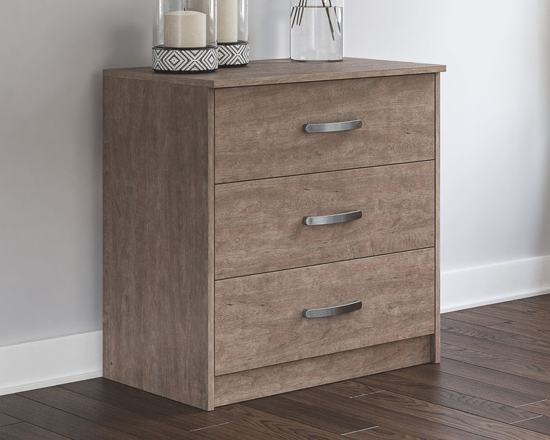 Flannia - Gray - Three Drawer Chest-Washburn's Home Furnishings