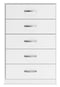 Flannia - White - Five Drawer Chest - 46" Height-Washburn's Home Furnishings