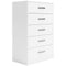 Flannia - White - Five Drawer Chest-Washburn's Home Furnishings