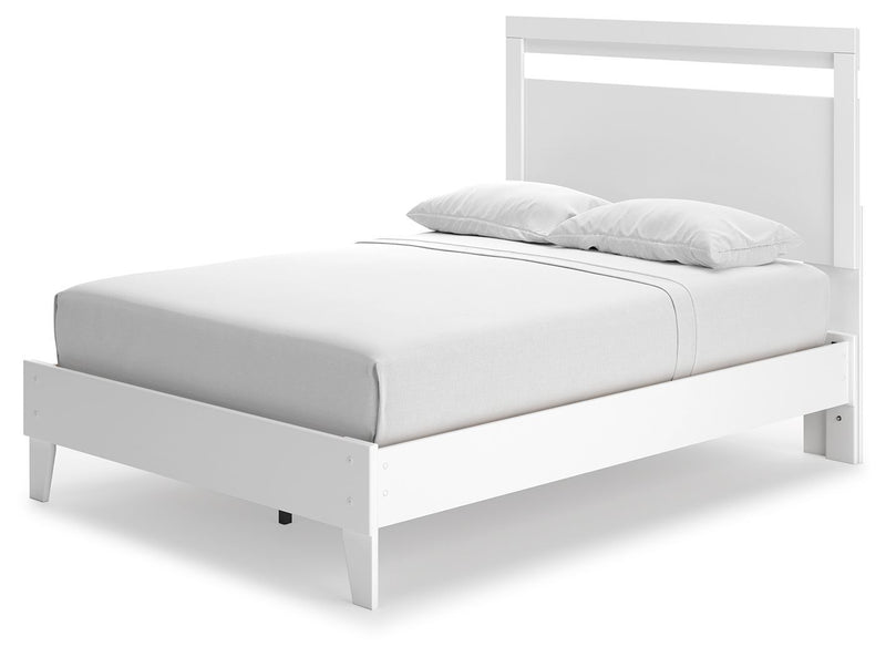 Flannia - White - Full Panel Platform Bed-Washburn's Home Furnishings