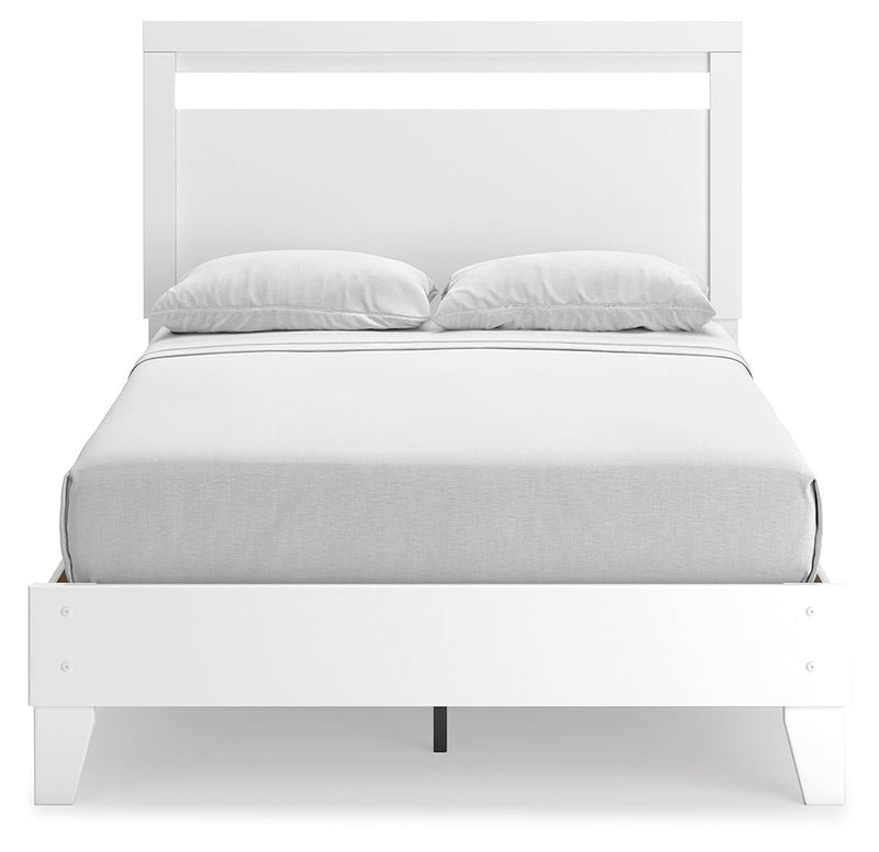 Flannia - White - Full Panel Platform Bed-Washburn's Home Furnishings