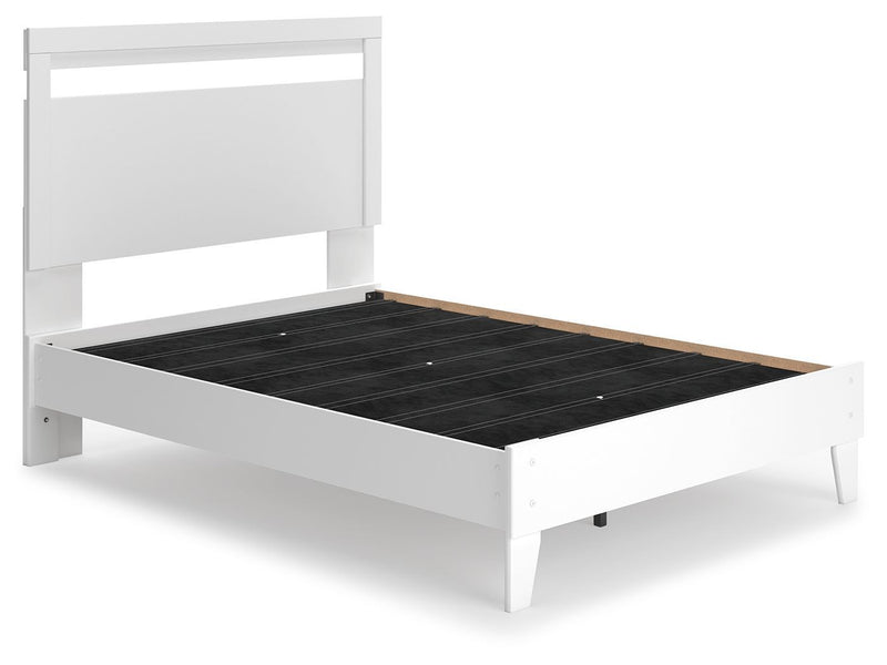 Flannia - White - Full Panel Platform Bed-Washburn's Home Furnishings