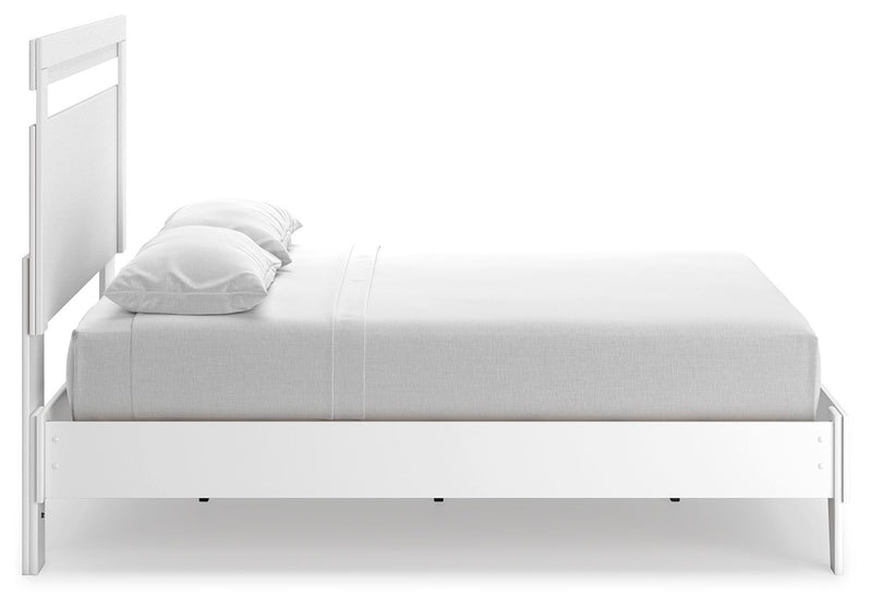 Flannia - White - Full Panel Platform Bed-Washburn's Home Furnishings