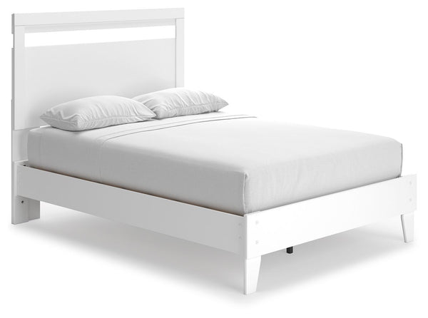 Flannia - White - Full Panel Platform Bed-Washburn's Home Furnishings