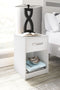 Flannia - White - One Drawer Night Stand - 23" Height-Washburn's Home Furnishings