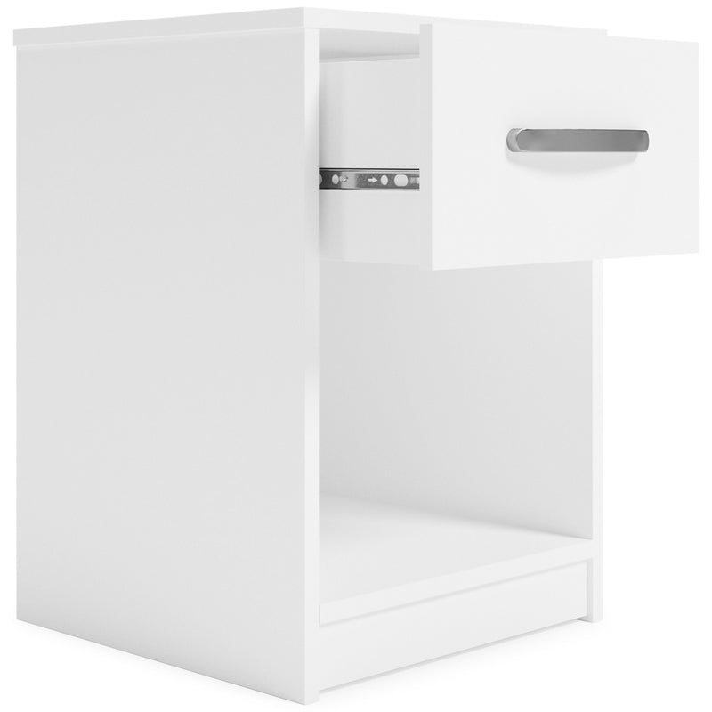 Flannia - White - One Drawer Night Stand - 23" Height-Washburn's Home Furnishings