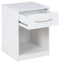 Flannia - White - One Drawer Night Stand-Washburn's Home Furnishings