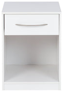 Flannia - White - One Drawer Night Stand-Washburn's Home Furnishings