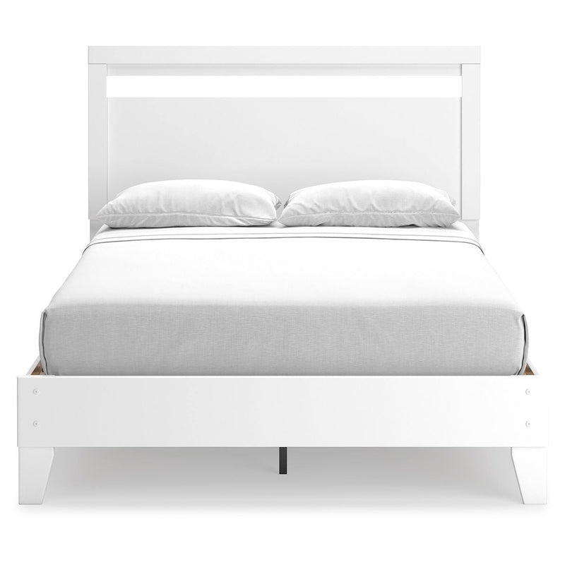 Flannia - White - Queen Panel Platform Bed-Washburn's Home Furnishings