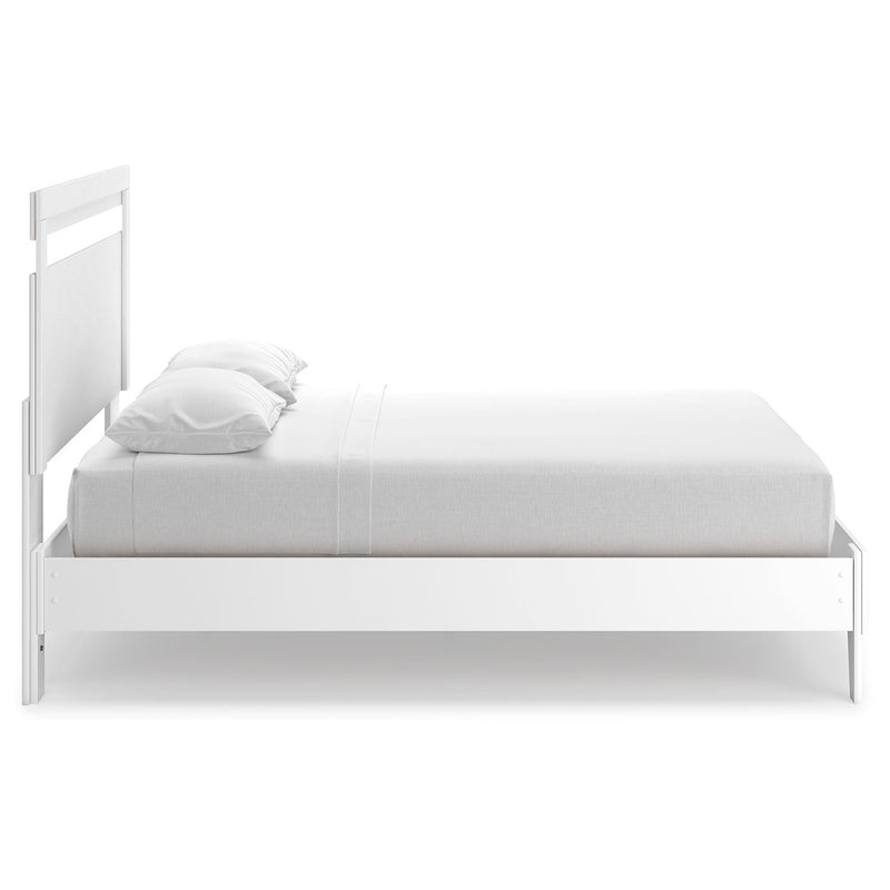 Flannia - White - Queen Panel Platform Bed-Washburn's Home Furnishings