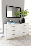 Flannia - White - Six Drawer Dresser - 29'' Height-Washburn's Home Furnishings